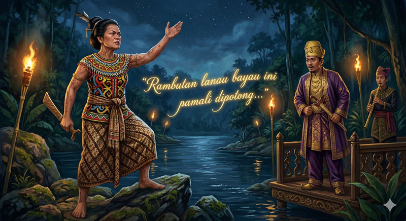 Ibu Pungok Melantunkan Pantun